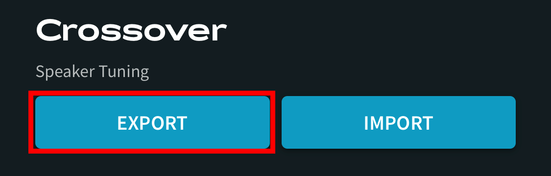 Speaker Tunings Screenshot