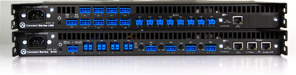 80 watt & 160 watt amplifiers - back panel