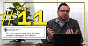 Can I Set a Subnet Mask using the Static IP network settings of the amplifier_FB