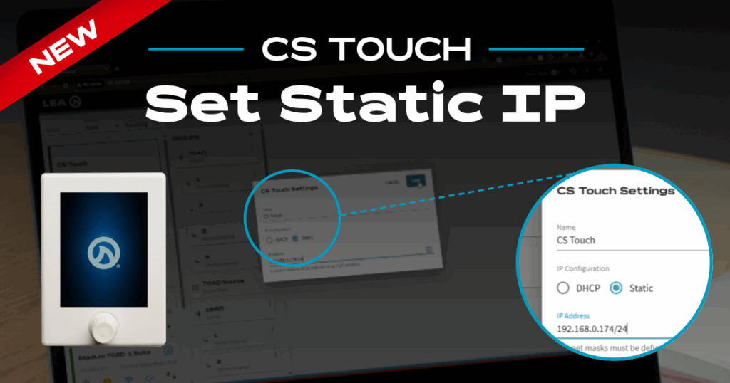 Set Static IP in CS Touch