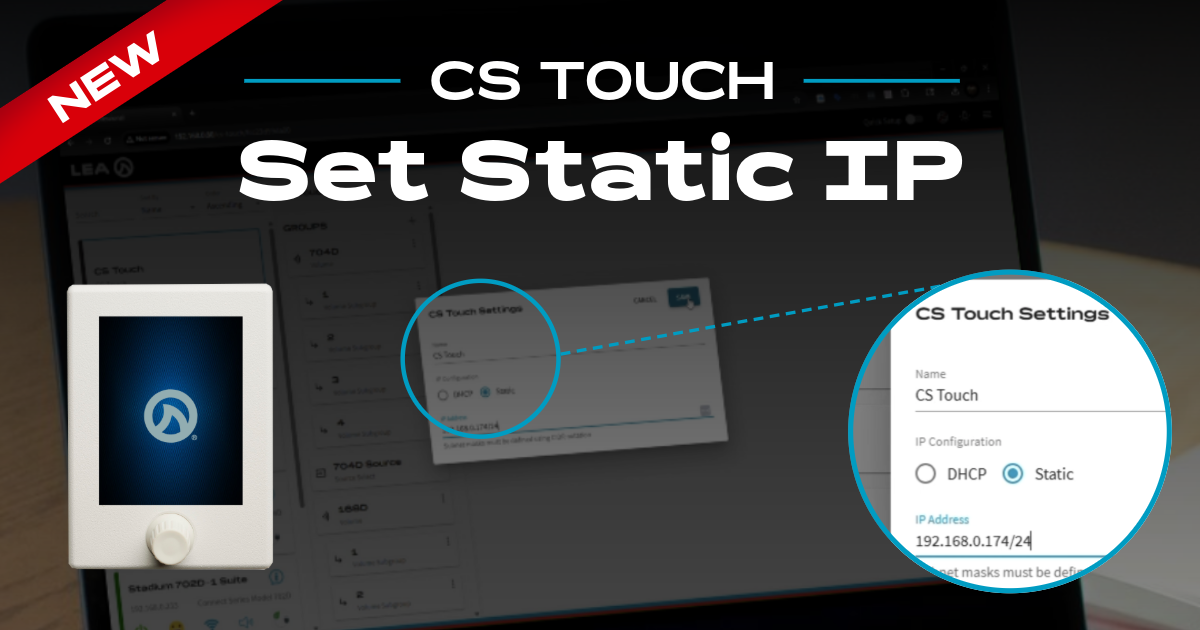 Set Static IP in CS Touch