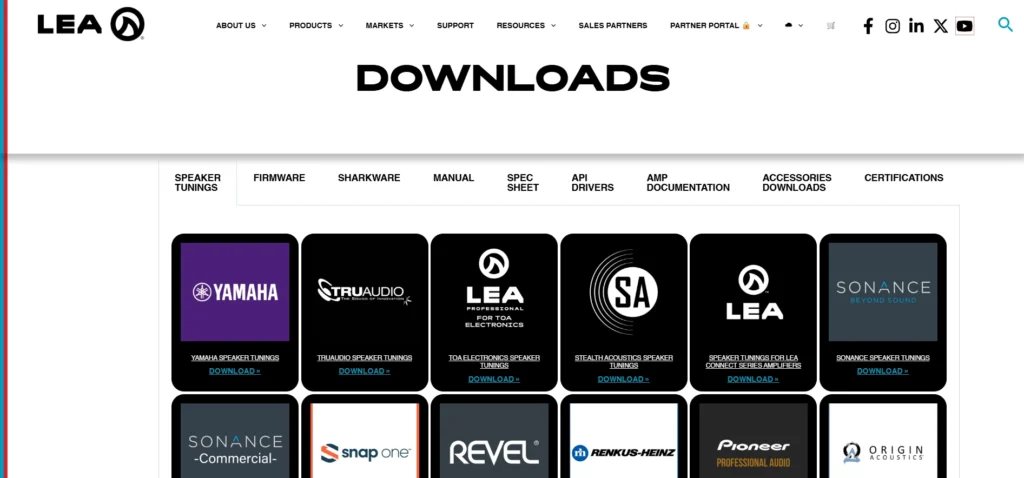 Krix Commercial Cinema Speaker Tunings